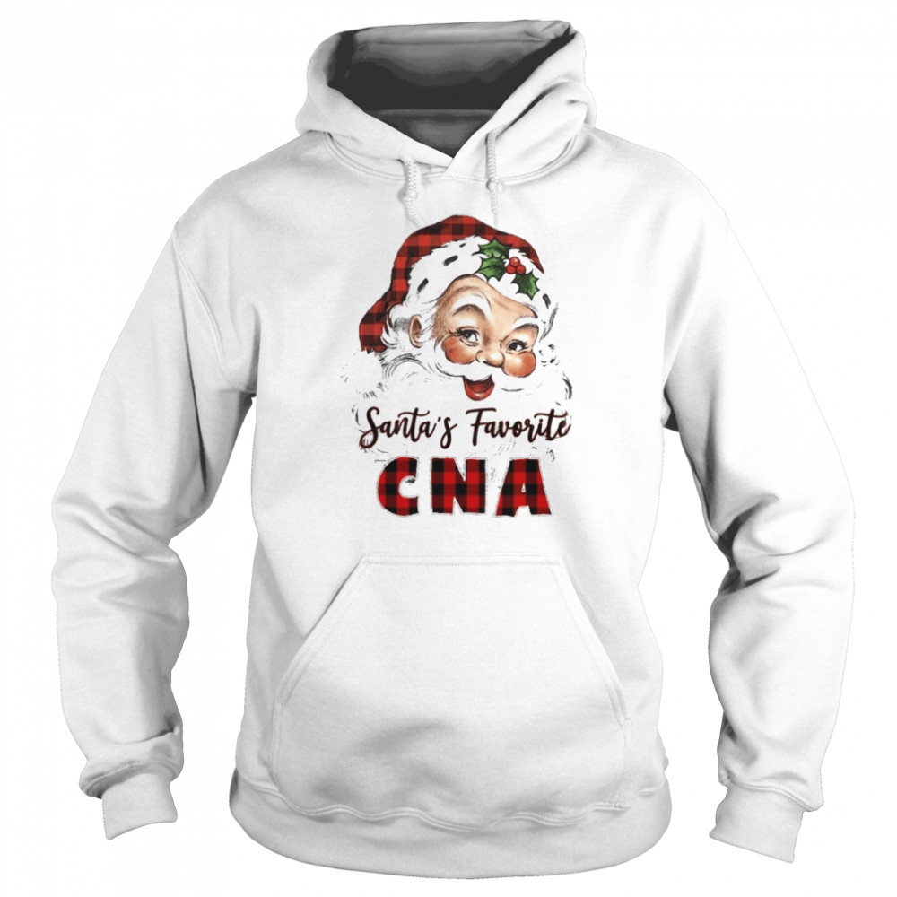 Santa’s Favorite CNA Merry Christmas Sweater Unisex Hoodie