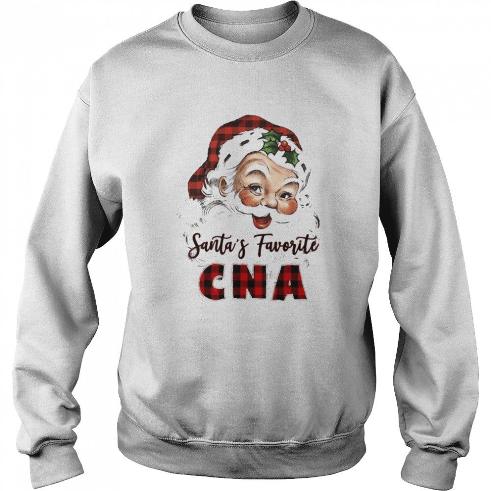 Santa’s Favorite CNA Merry Christmas Sweater Unisex Sweatshirt