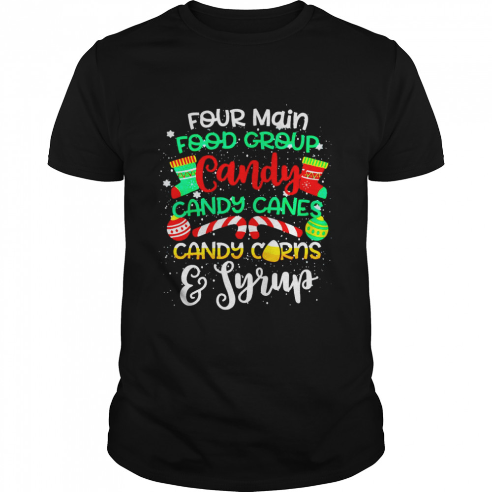 Christmas Four Main Food Groups Candy Canes shirt Classic Men's T-shirt