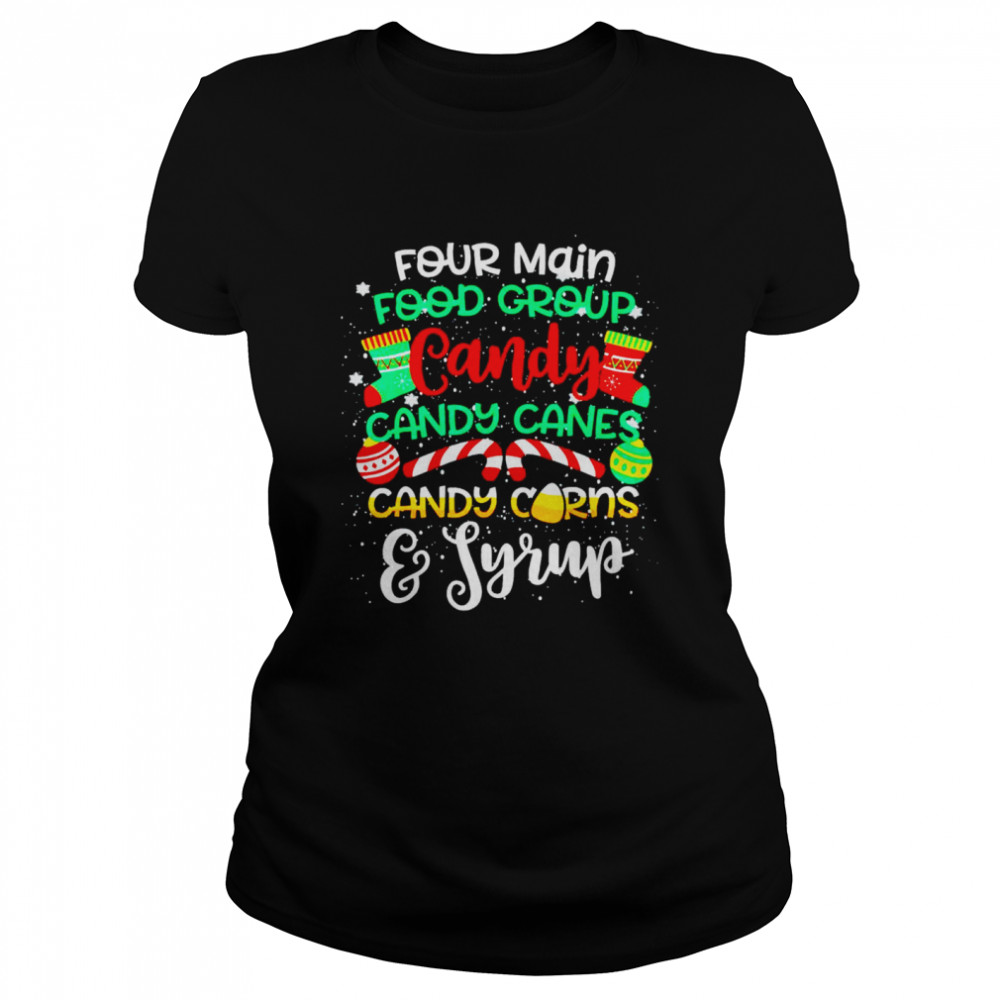 Christmas Four Main Food Groups Candy Canes shirt Classic Women's T-shirt