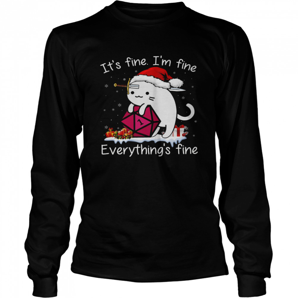 Boo It’s Fine I’m Fine Everything’s Fine Long Sleeved T-shirt