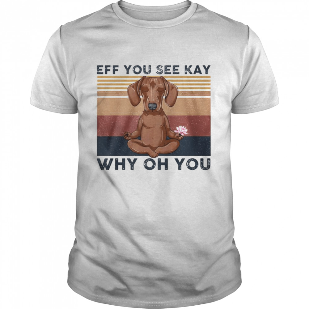 dachshund eff you see kay why oh you vintage shirt Classic Men's T-shirt