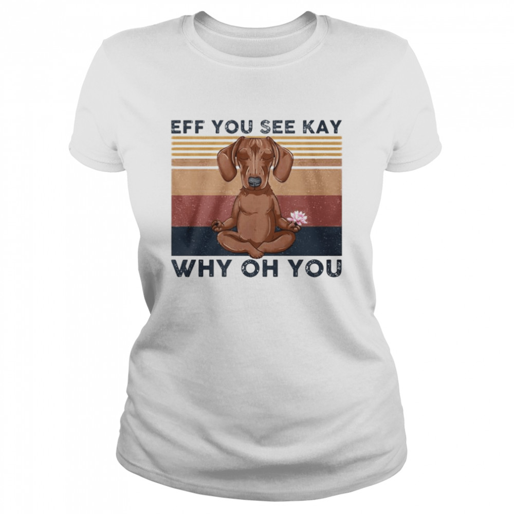 dachshund eff you see kay why oh you vintage shirt Classic Women's T-shirt