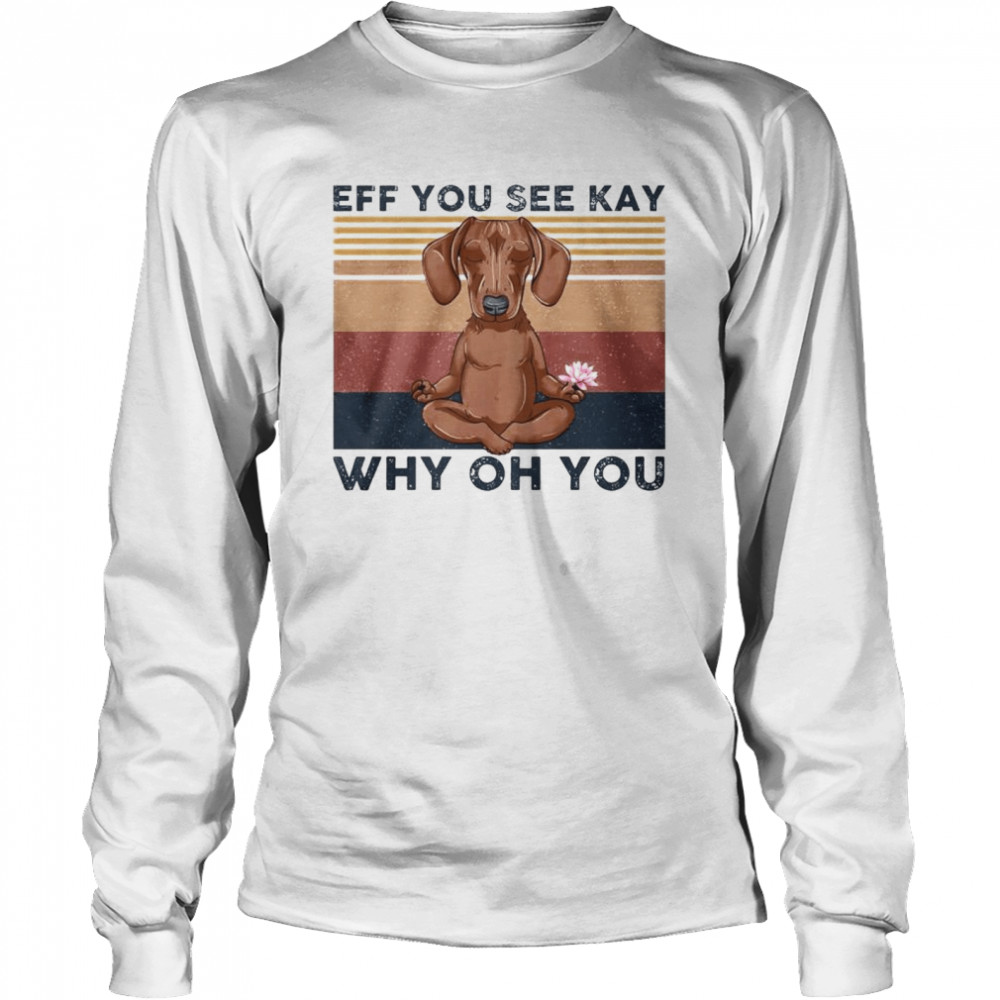 dachshund eff you see kay why oh you vintage shirt Long Sleeved T-shirt