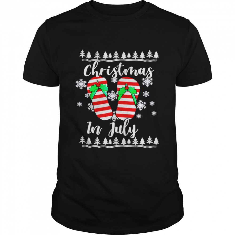 Flip Flops Christmas In July Christmas shirt