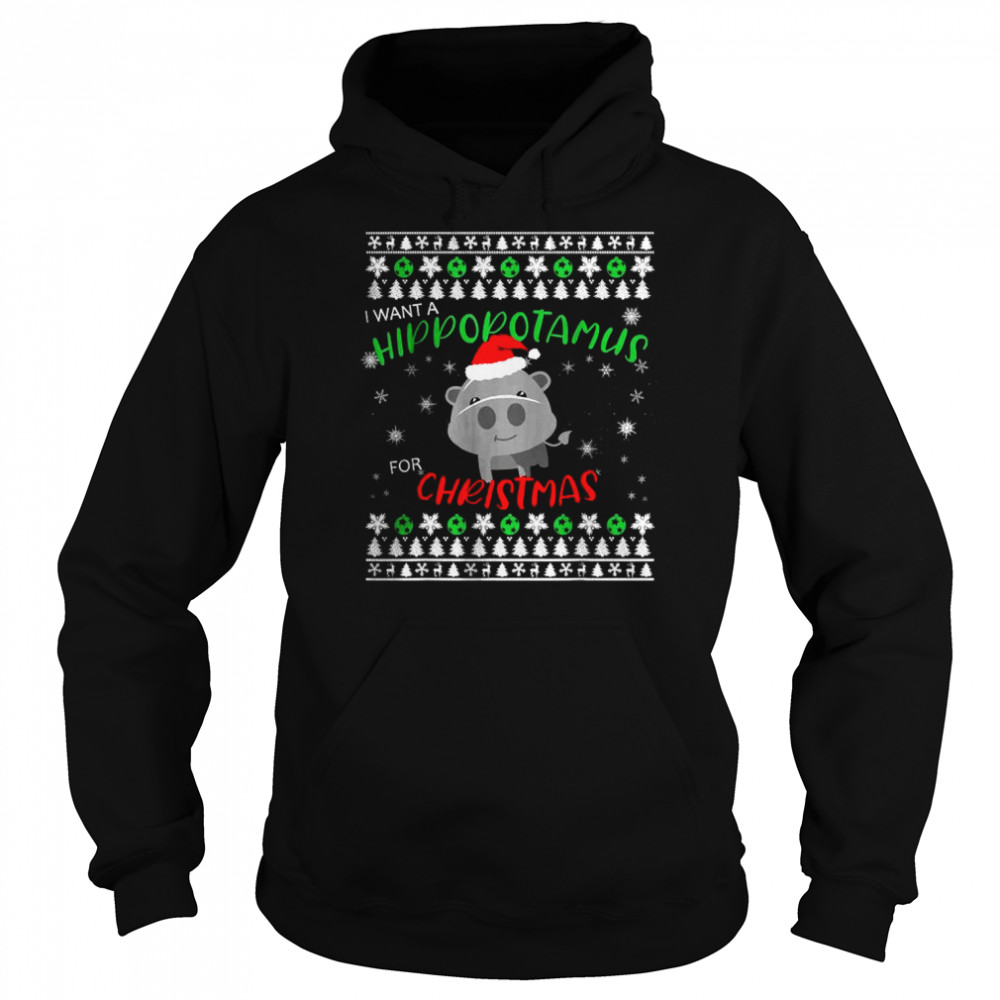 I Want A Hippopotamus For Christmas Unisex Hoodie