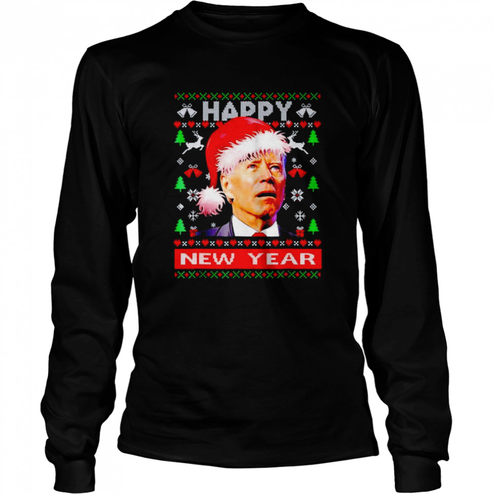 Joe Biden happy new year Christmas shirt Long Sleeved T-shirt