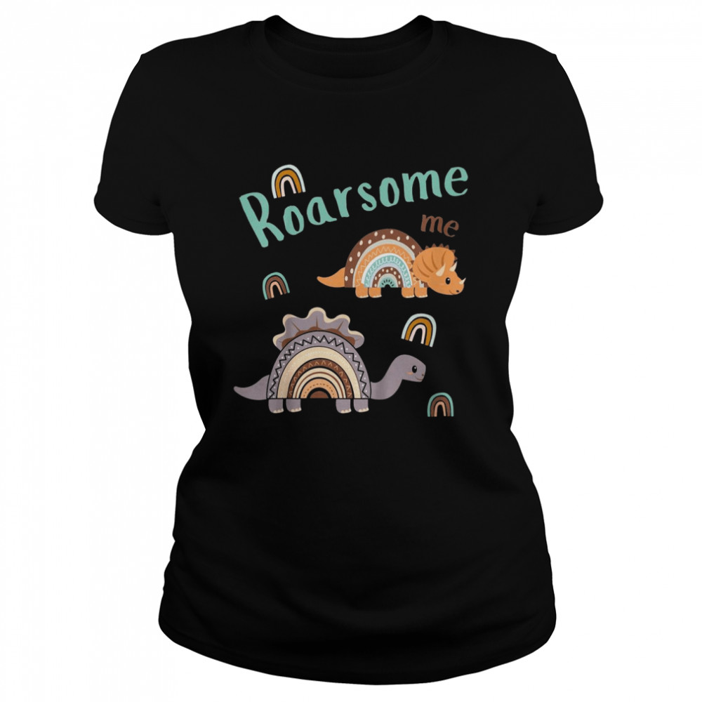 Kids Dino Rainbow Roarsome Me Boho Classic Women's T-shirt