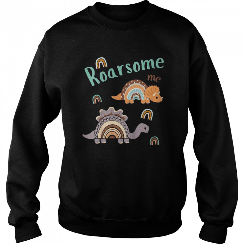 Kids Dino Rainbow Roarsome Me Boho Unisex Sweatshirt