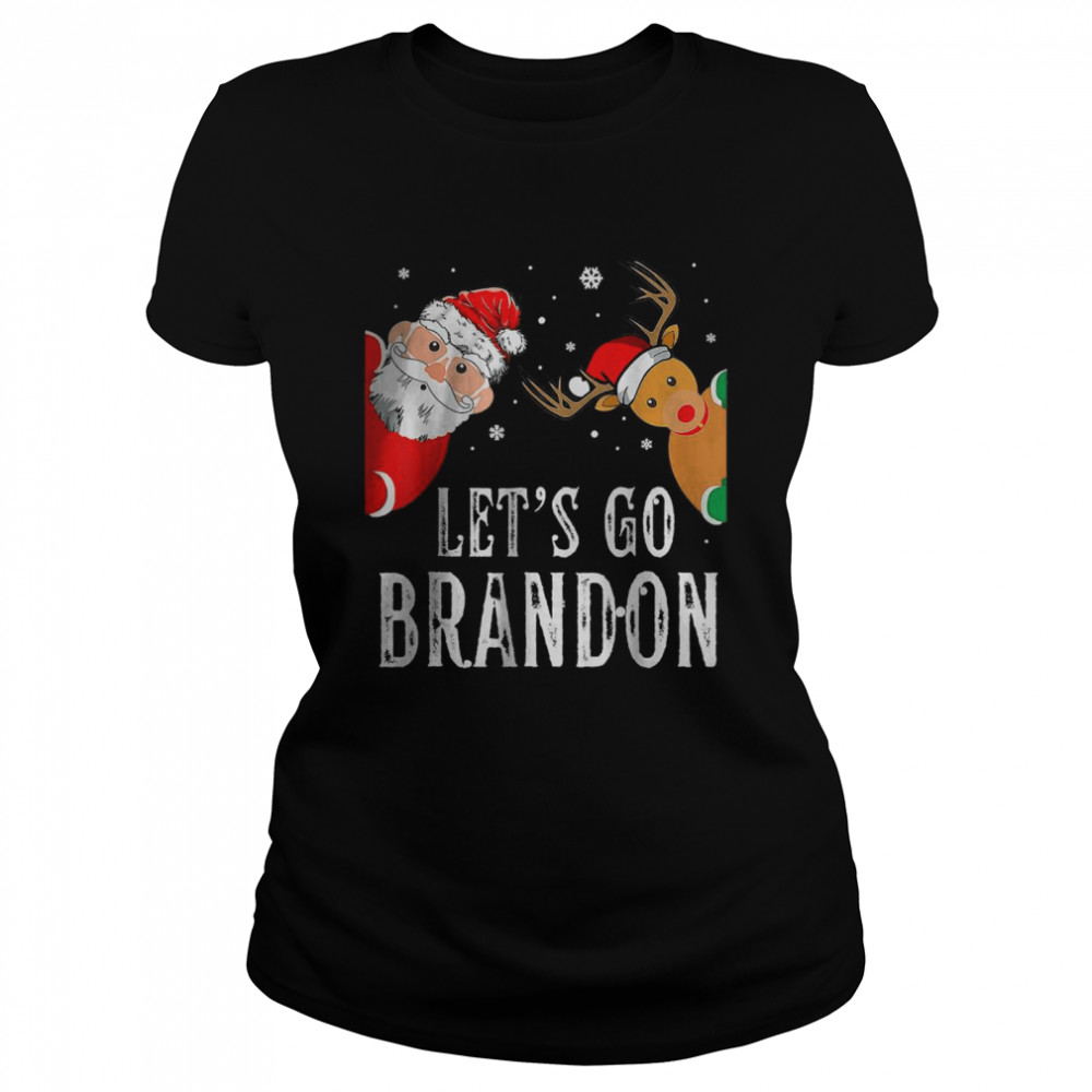 Let’s Go Branson Brandon Christmas Lights Reindeer Classic Women's T-shirt