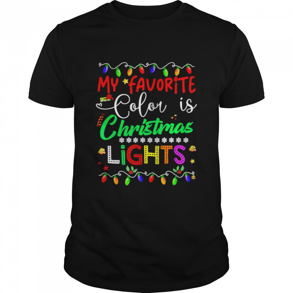 My favorite color is Christmas lights sweater Classic Men's T-shirt