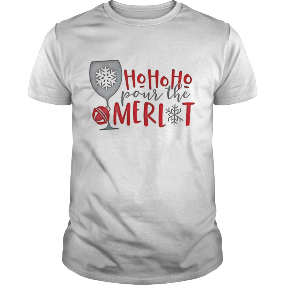 Ho Ho Ho Pour The Merlot Christmas Sweater  Classic Men's T-shirt