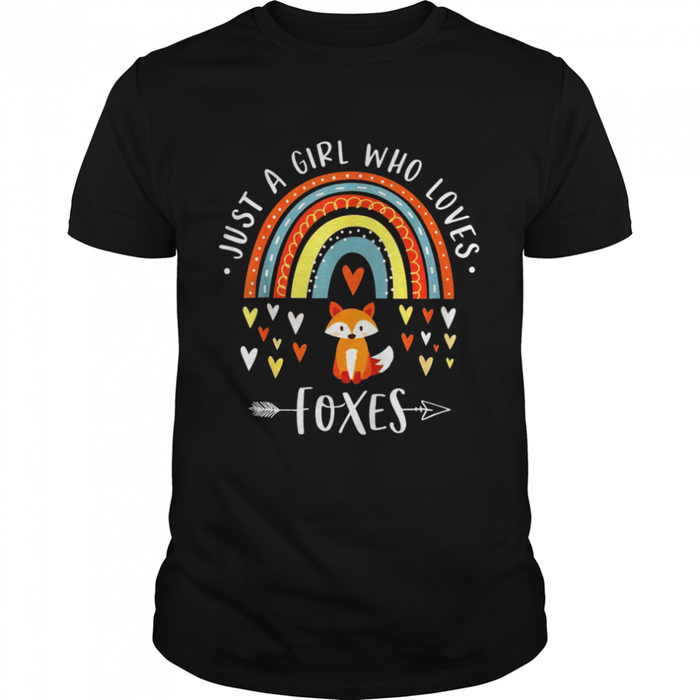 Just A Girl Who Loves Foxes Rainbow For Fox Classic Men's T-shirt