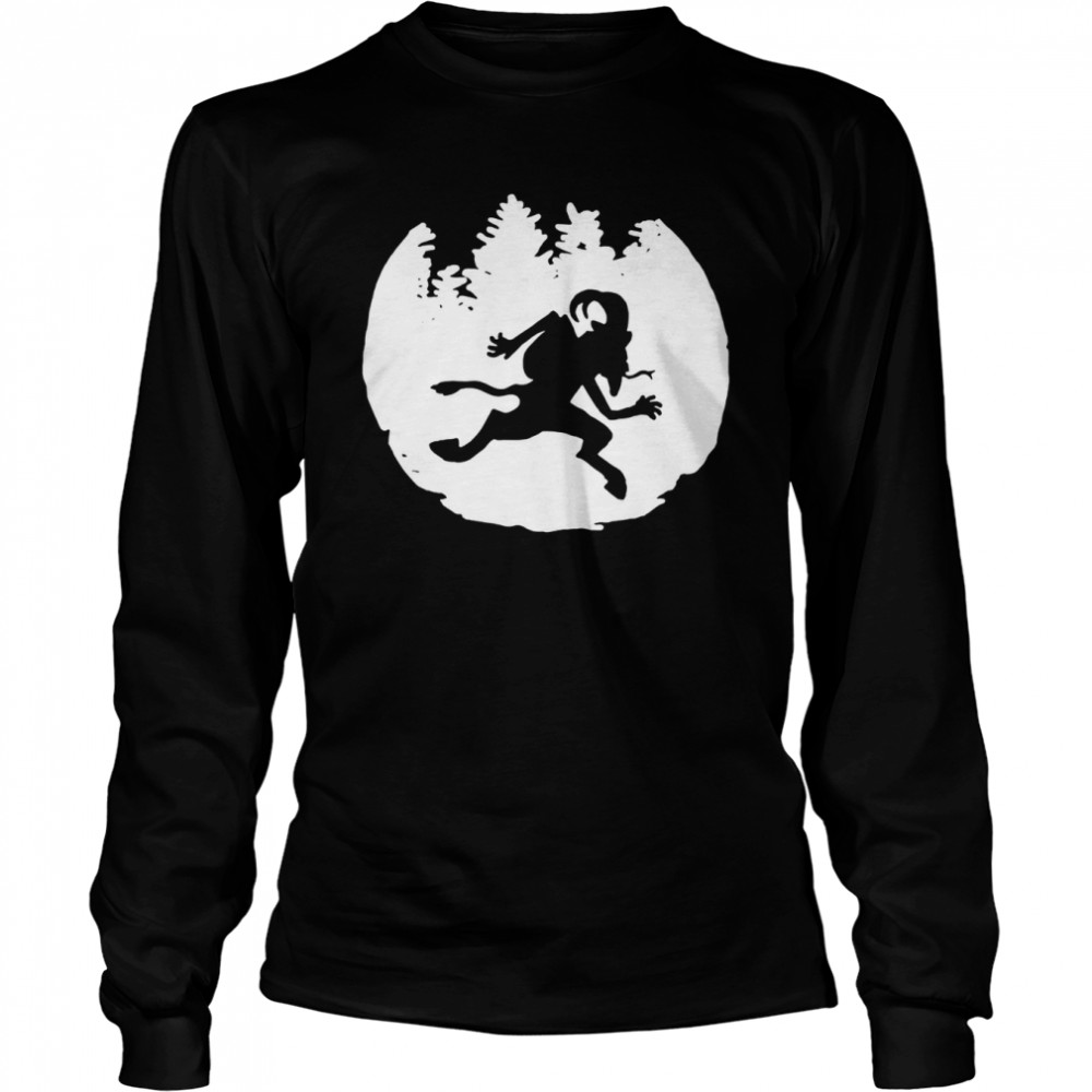 Krampus Spooky Christmas Folklore Long Sleeved T-shirt