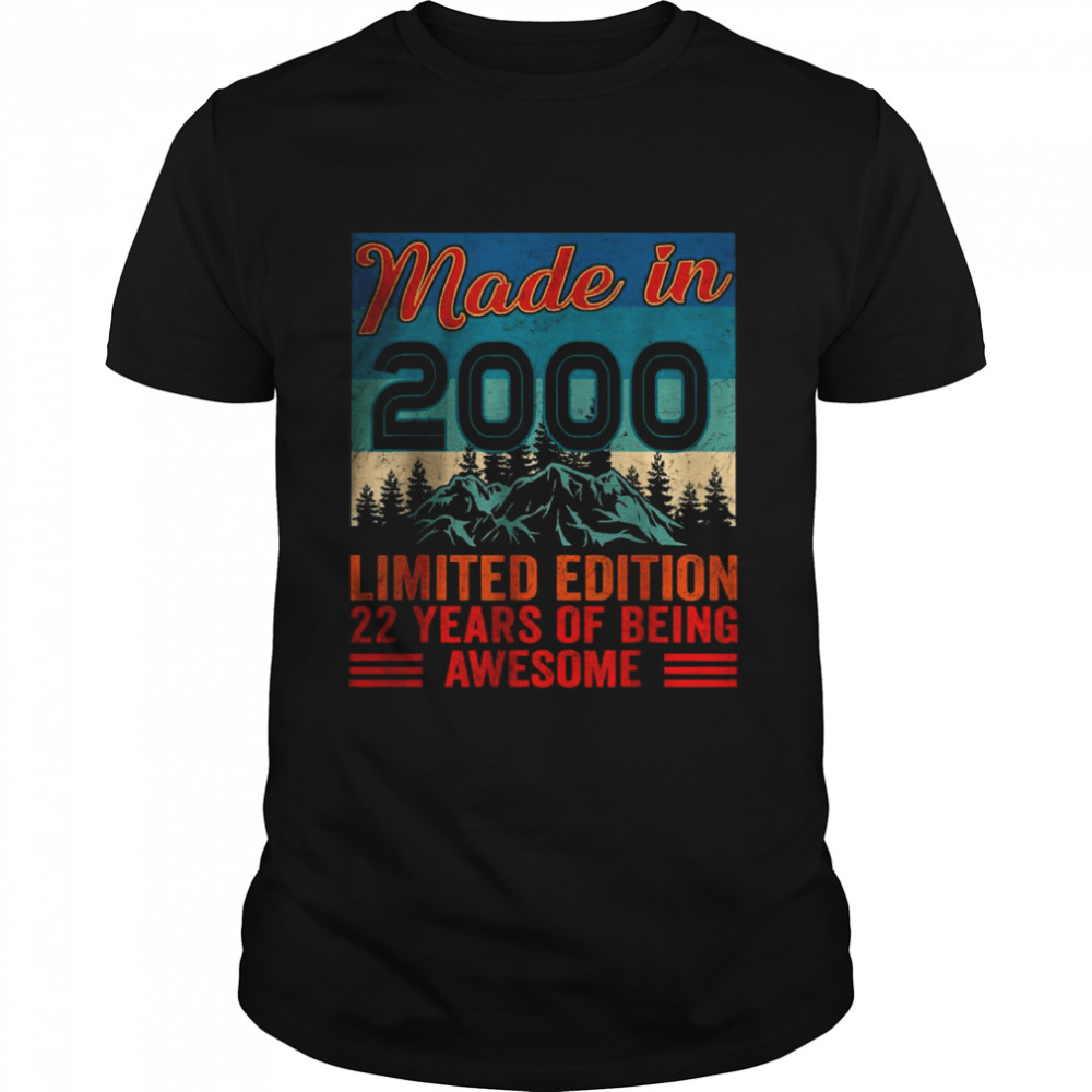 Made In 2000 Limited Edition 22 Years Of Being Awesome T- Classic Men's T-shirt