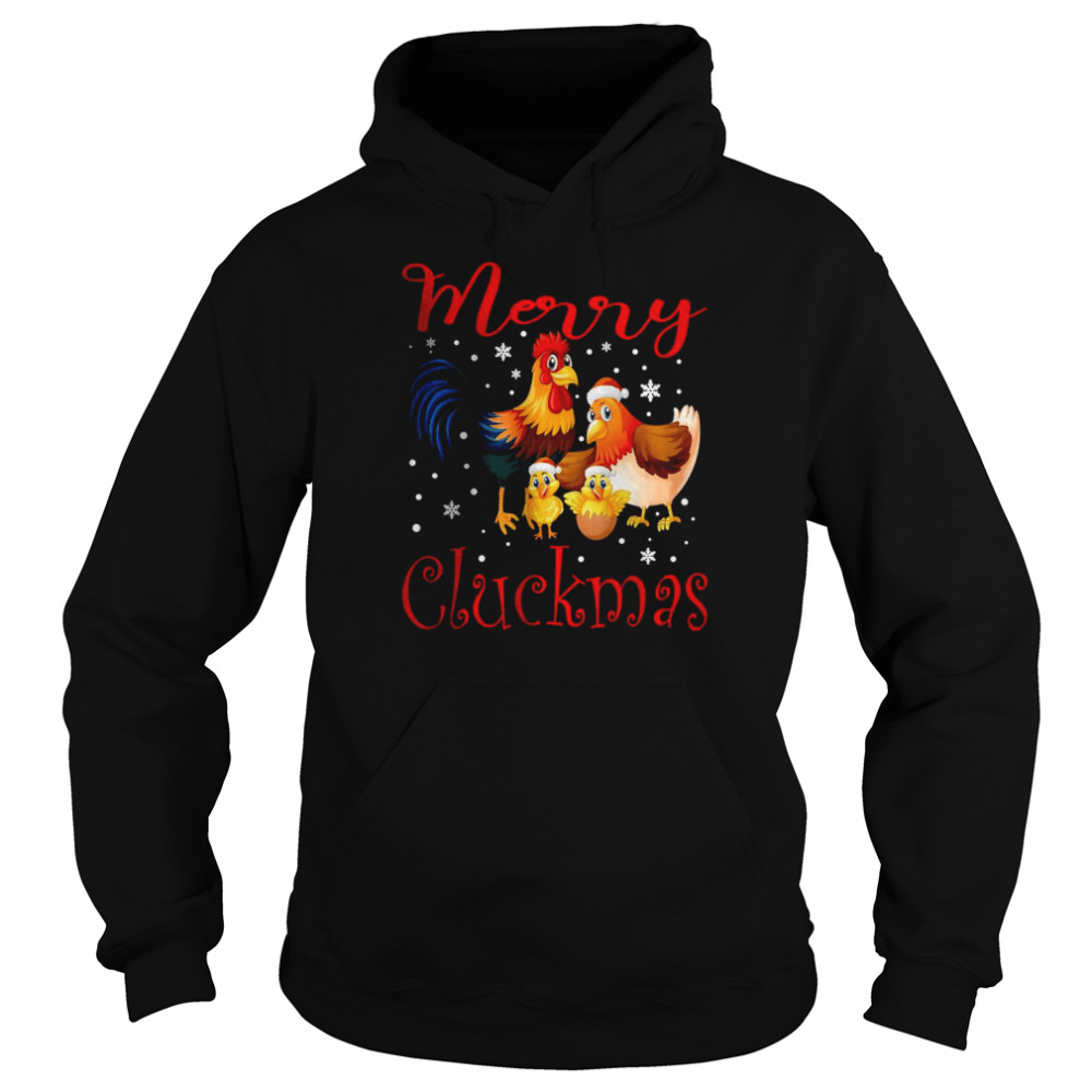 Merry Cluckmas Chicken Christmas T- Unisex Hoodie