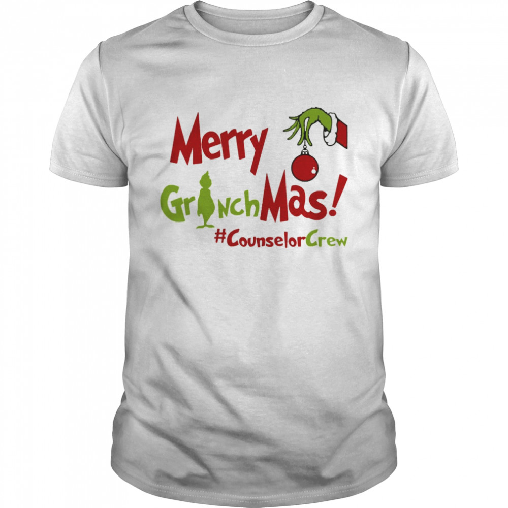 Merry Grinchmas Counselor Crew Teacher Christmas Sweater  Classic Men's T-shirt