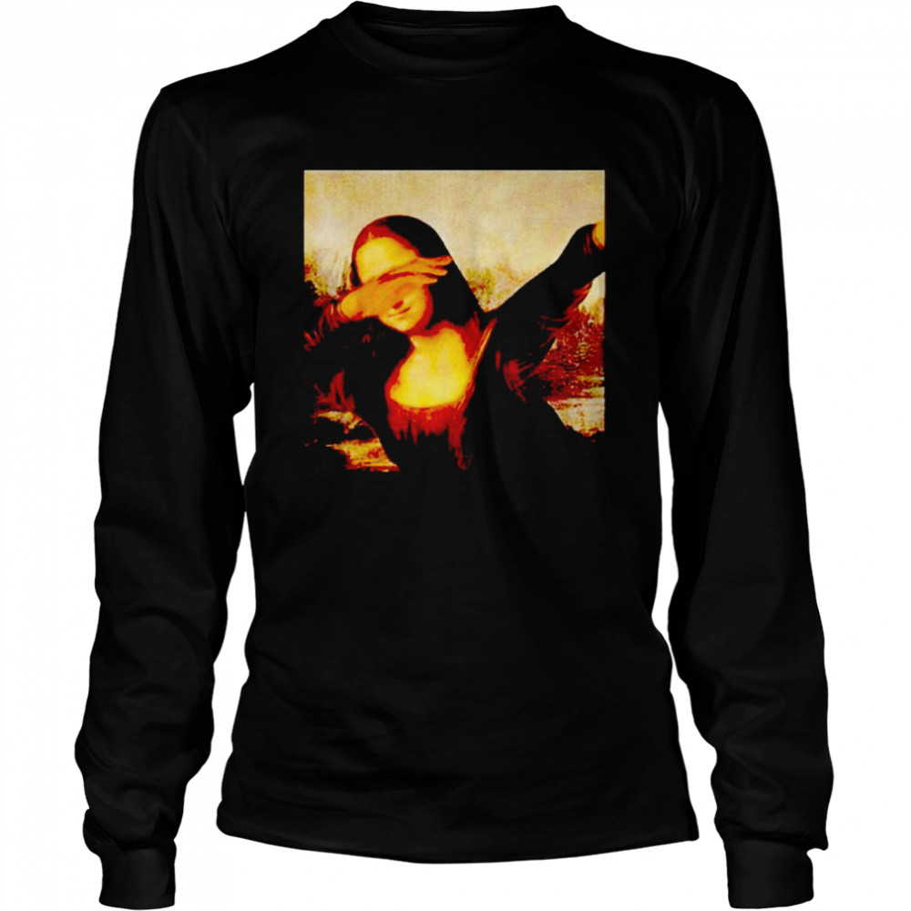 Mona Lisa dabbing shirt Long Sleeved T-shirt