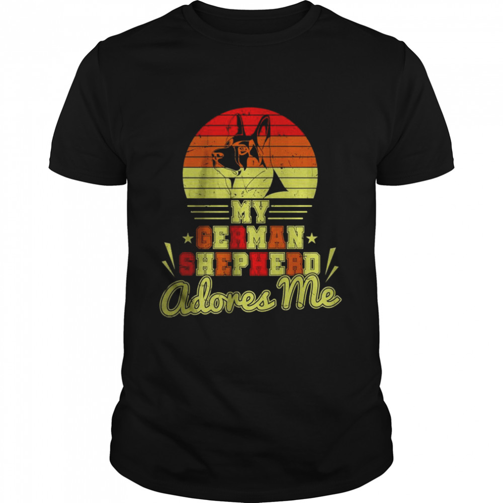 My German Shepard Adores Me T- Classic Men's T-shirt