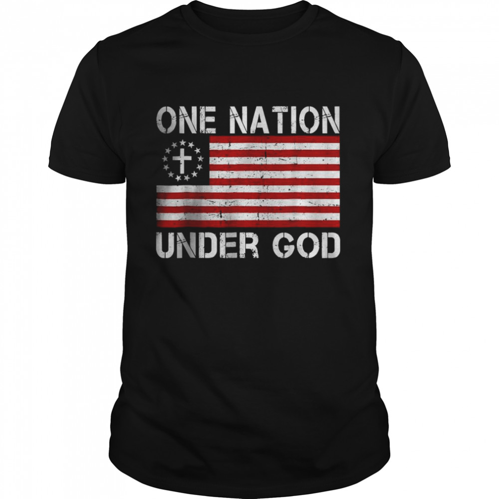 One Nation Under God Flag T- Classic Men's T-shirt