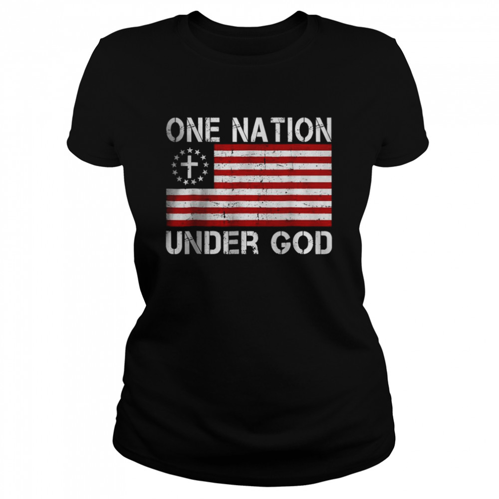 One Nation Under God Flag T- Classic Women's T-shirt