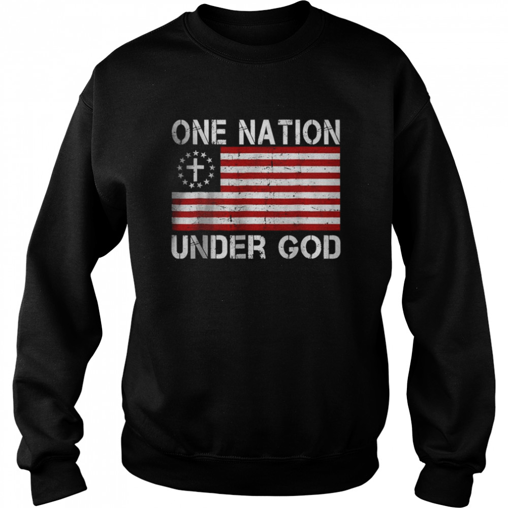 One Nation Under God Flag T- Unisex Sweatshirt