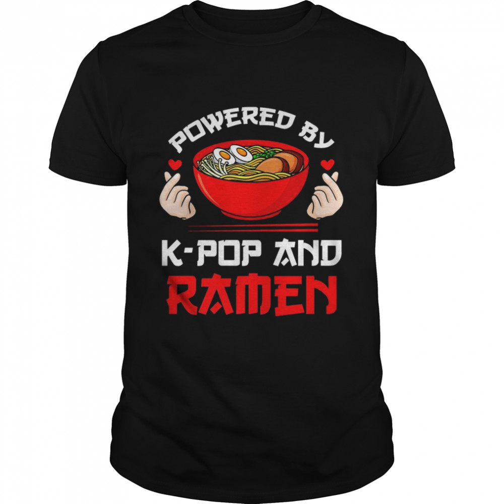 Powered by Kpop and Ramen Kpop Merch Merchandise Classic Men's T-shirt