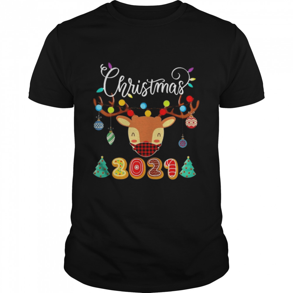 Reindeer face mask Ornament Christmas 2021 Sweatshirt Classic Men's T-shirt