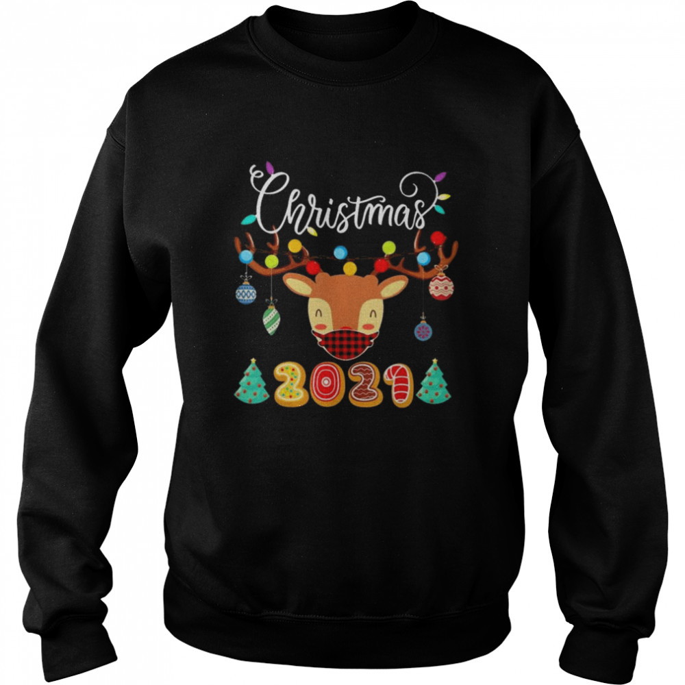 Reindeer face mask Ornament Christmas 2021 Sweatshirt Unisex Sweatshirt