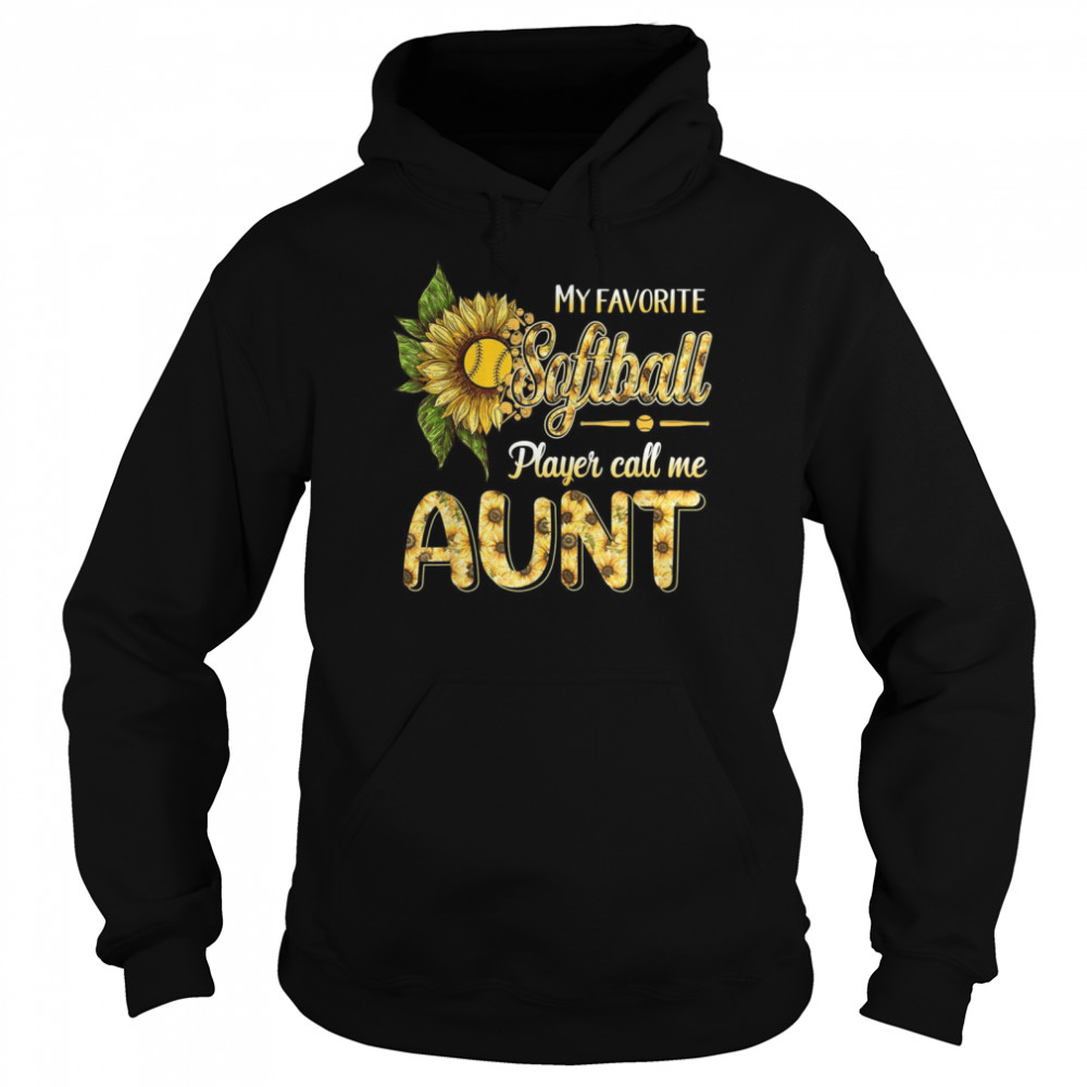 Softball Baseball Sunflower Mother’s Day For Aunt Unisex Hoodie