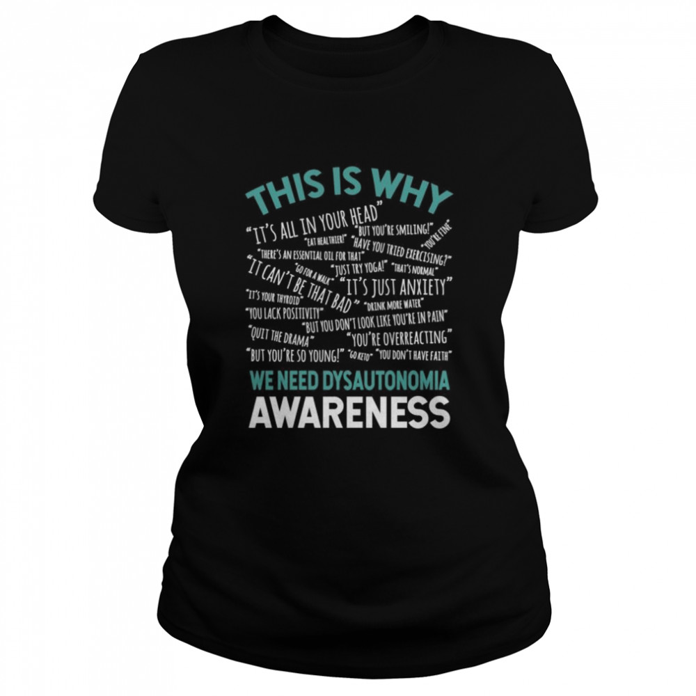 This Is Why We Need POTS Dysautonomia Awareness Classic Women's T-shirt