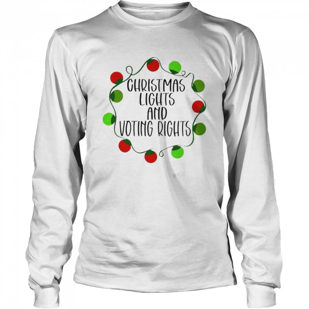 Best christmas lights and voting rights sweater Long Sleeved T-shirt