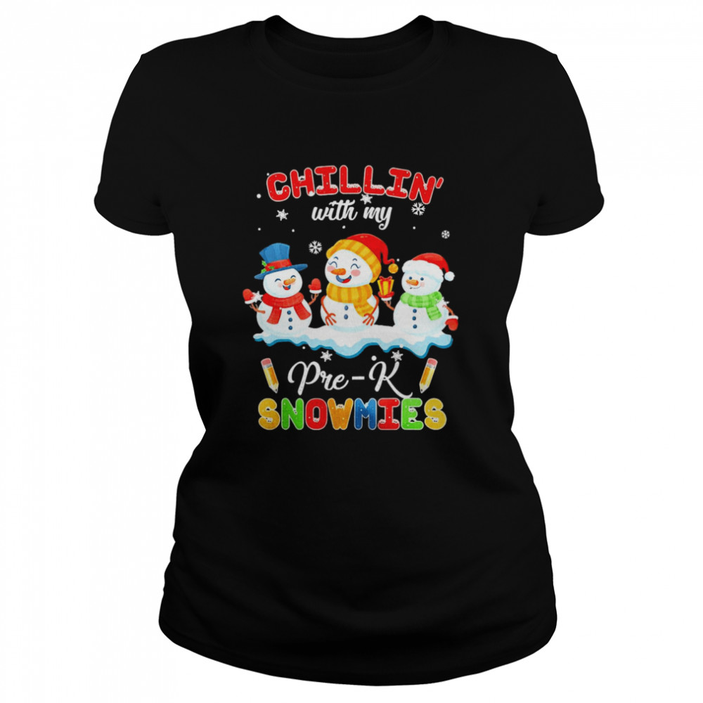 Chillin With My Pre-K Snowmies Christmas Sweater  Classic Women's T-shirt