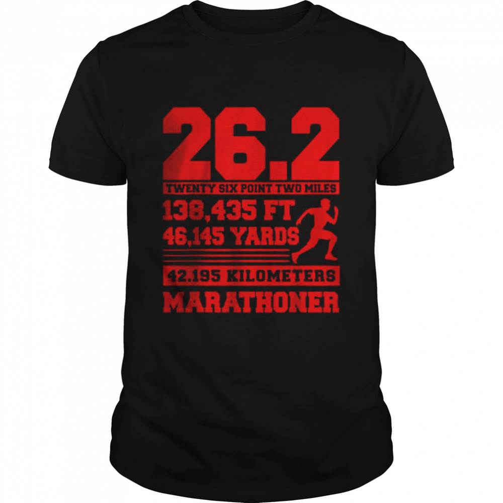 Cool Marathon Art Marathoner Running 262 Finisher  Classic Men's T-shirt