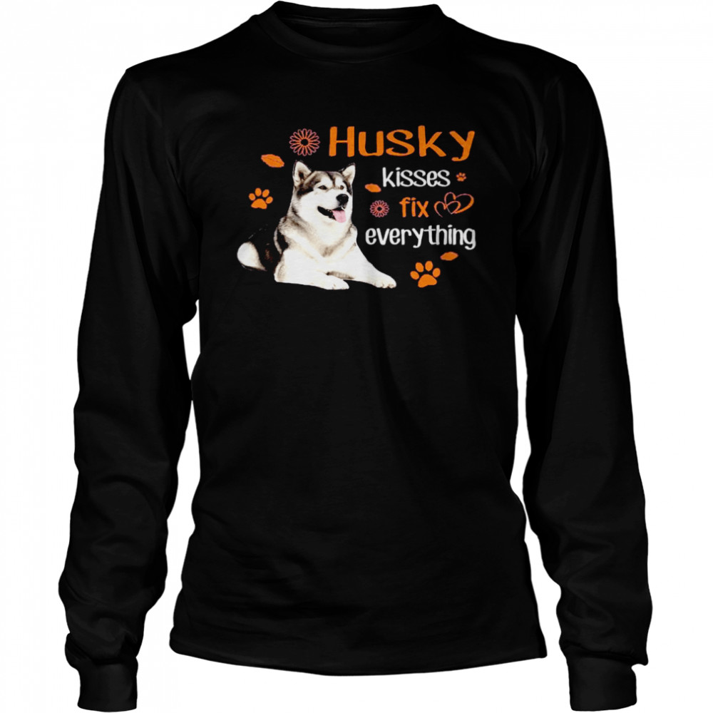 Husky Kisses Fix Everything Long Sleeved T-shirt