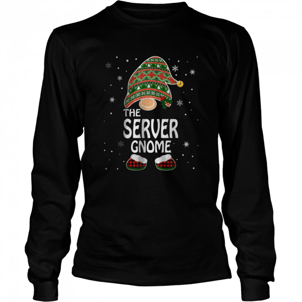 Matching Family Costumes The Server Gnome Christmas T- Long Sleeved T-shirt