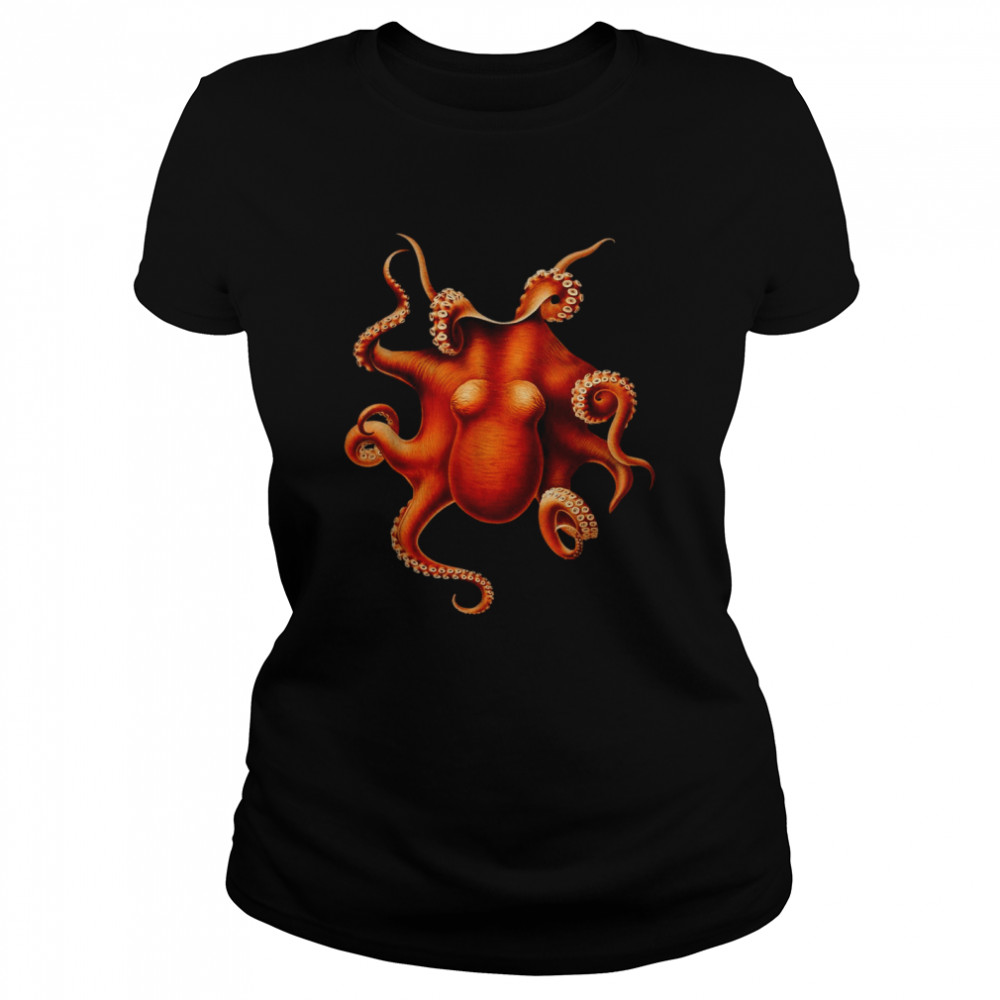 Octopus Release the Kraken Nautical Sea Ocean Animal Classic Women's T-shirt