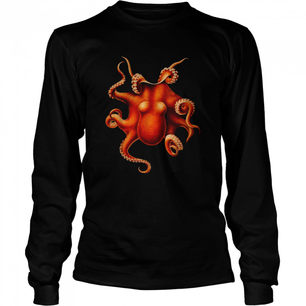 Octopus Release the Kraken Nautical Sea Ocean Animal Long Sleeved T-shirt