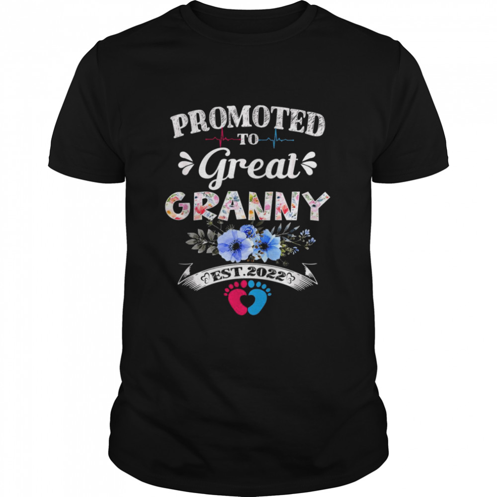 Promoted To Great Granny Est 2022 Floral First Time Classic Men's T-shirt