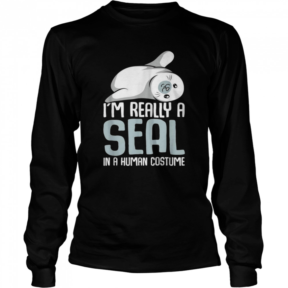 Seal Costume Sea Lion Seals Girls Boys Long Sleeved T-shirt