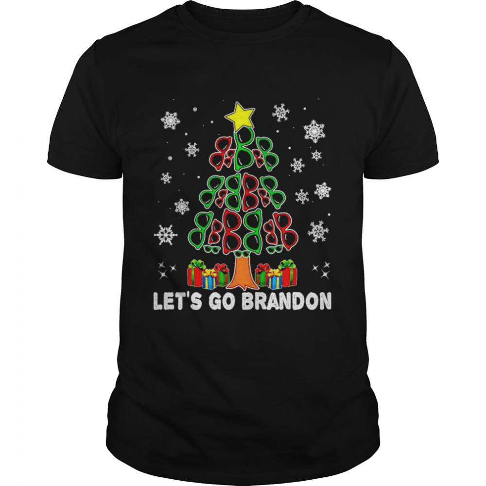 Sunglasses Christmas Tree Lets Go Brandon shirt Classic Men's T-shirt