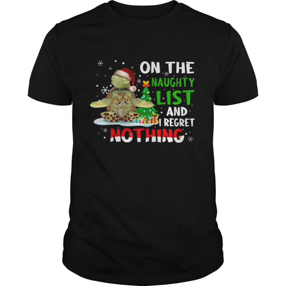 Turtles Yoga On The Naughty List And I Regret Nothing Classic Men's T-shirt