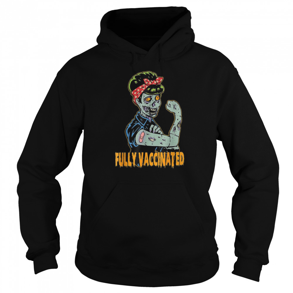 Vaccinated Halloween Zombie Scarry Unisex Hoodie