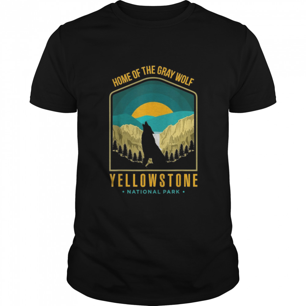 Yellowstone US National Park Wolf Wolves Vintage Classic Men's T-shirt