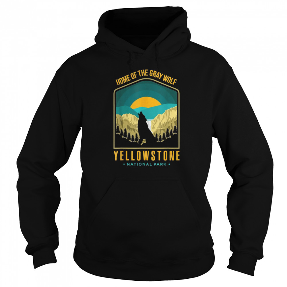 Yellowstone US National Park Wolf Wolves Vintage Unisex Hoodie