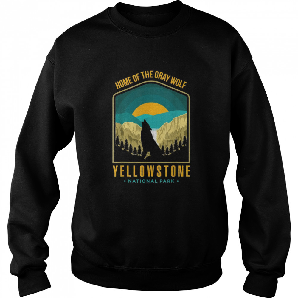 Yellowstone US National Park Wolf Wolves Vintage Unisex Sweatshirt