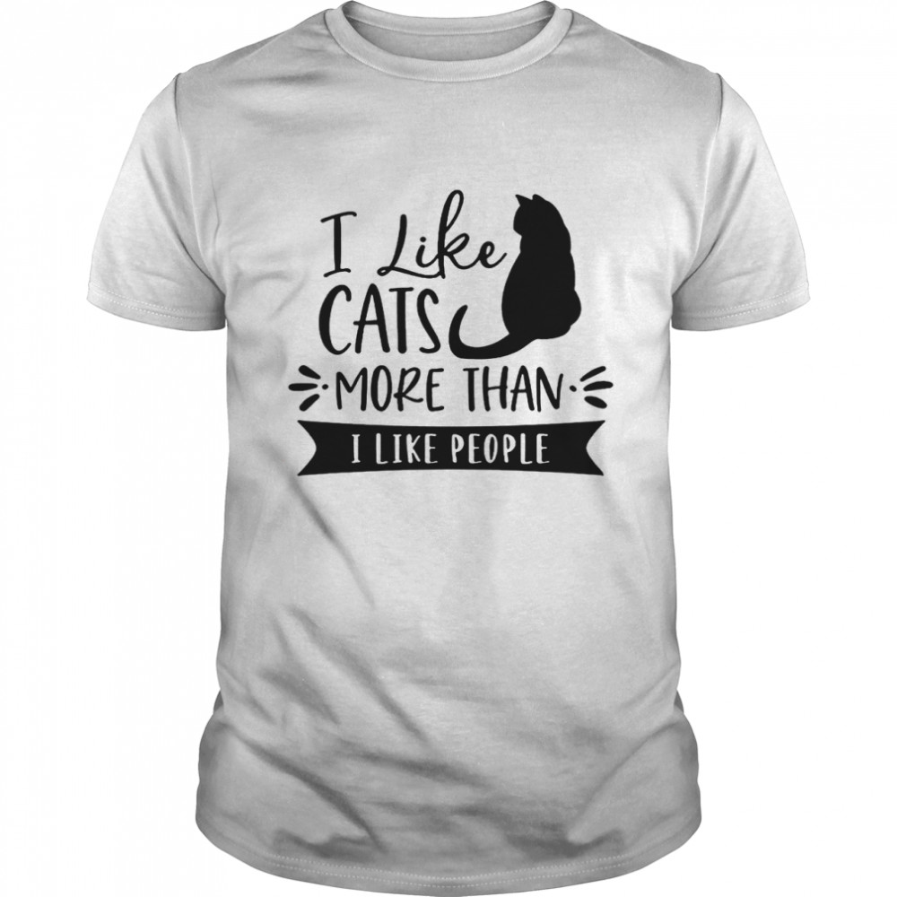 I Like Cats More Than I Like People Classic Men's T-shirt