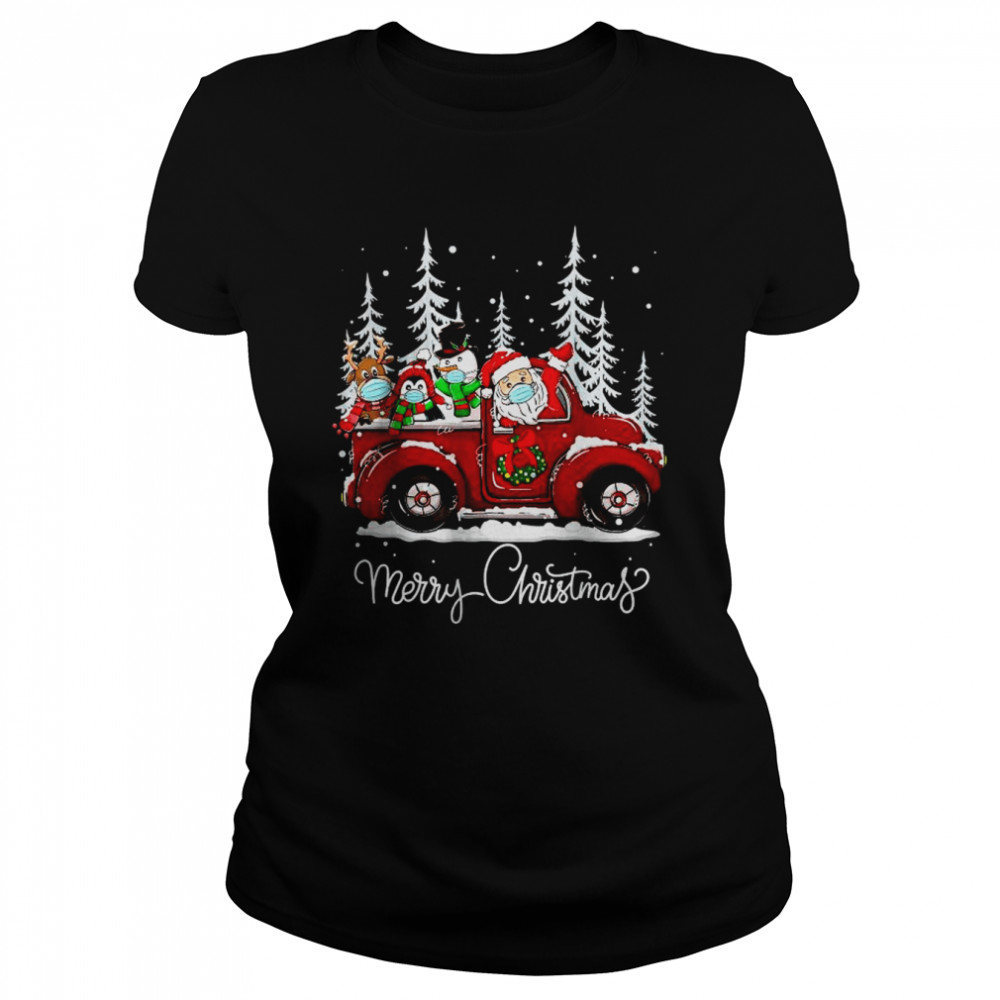 Buffalo Plaid Red Truck Women's Christmas Vintage Christmas T-Shirt Buffalo Plaid Red Truck Women's Christmas Vintage Christmas T-Shirt