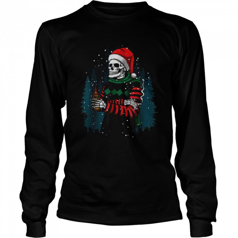 christmas skull t shirt