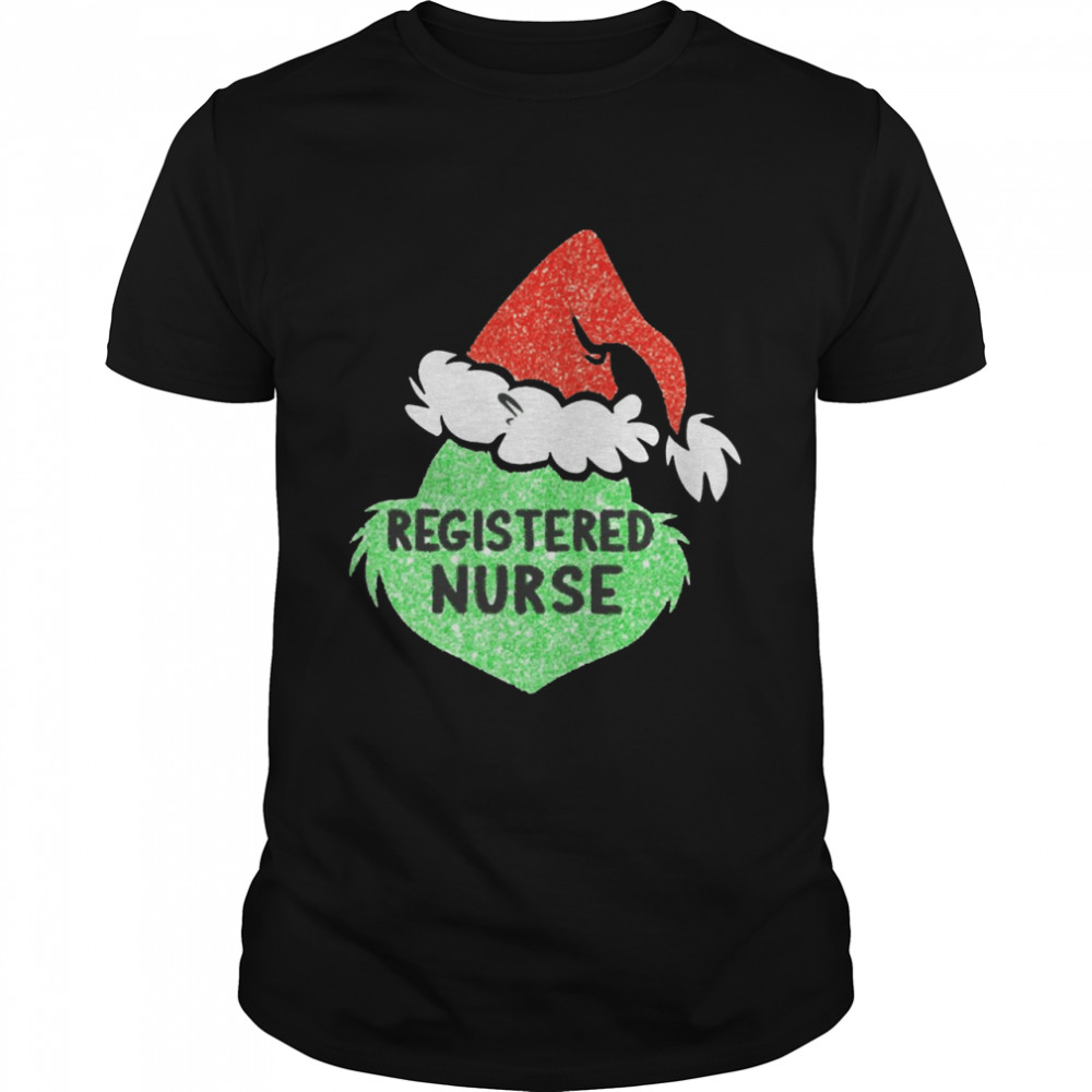 Santa Grinch Silhouette Registered Nurse Christmas Sweater Shirt